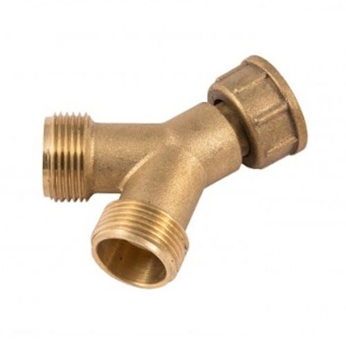 Brass Washing Machine Y Piece 2 Way Connector 3/4