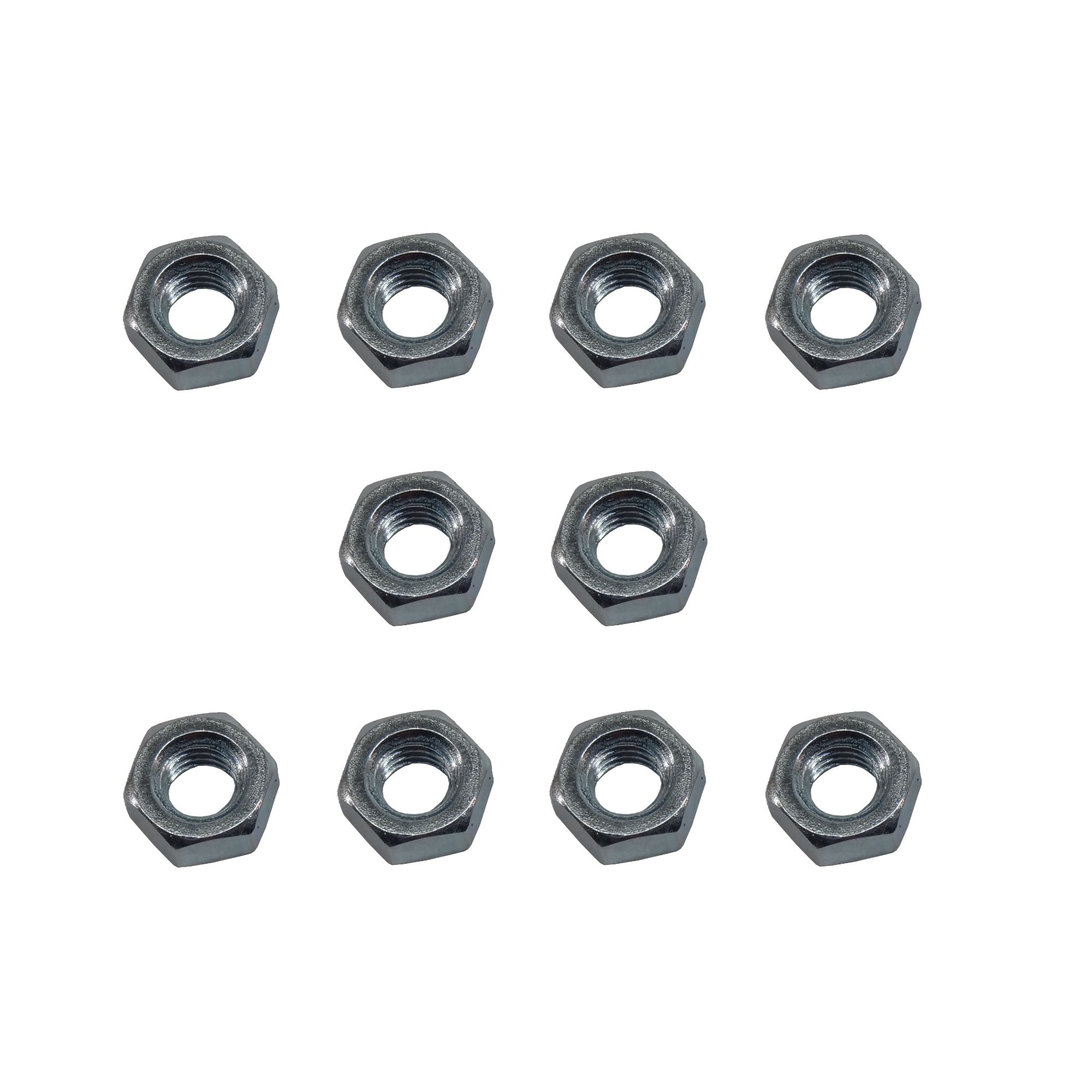 M10 (10mm) Hex Nuts 10 Pack