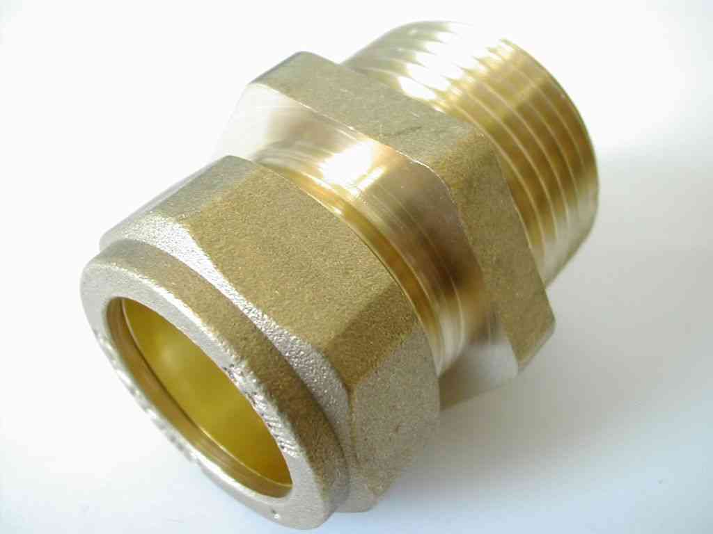 FT 220 22mm x 1 Inch BSP Male Compression Coupler Brass Fitting